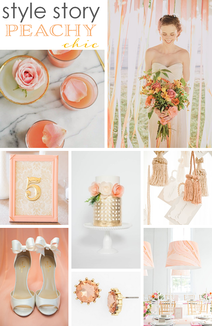 Style Story: Peachy Chic - www.theperfectpalette.com - Color Ideas for Weddings + Parties