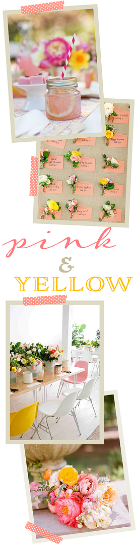 Summer is Here! Let's Celebrate: www.theperfectpalette.com - Pink and Yellow Ideas for Weddings + Parties