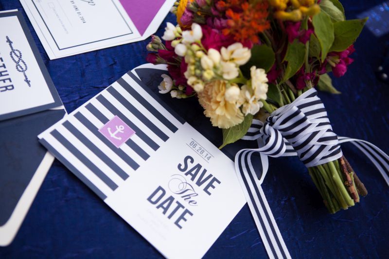 Nautical 'I Dos': Bright + Bold Color + Stripes - www.theperfectpalette.com - Color Ideas for Weddings + Parties