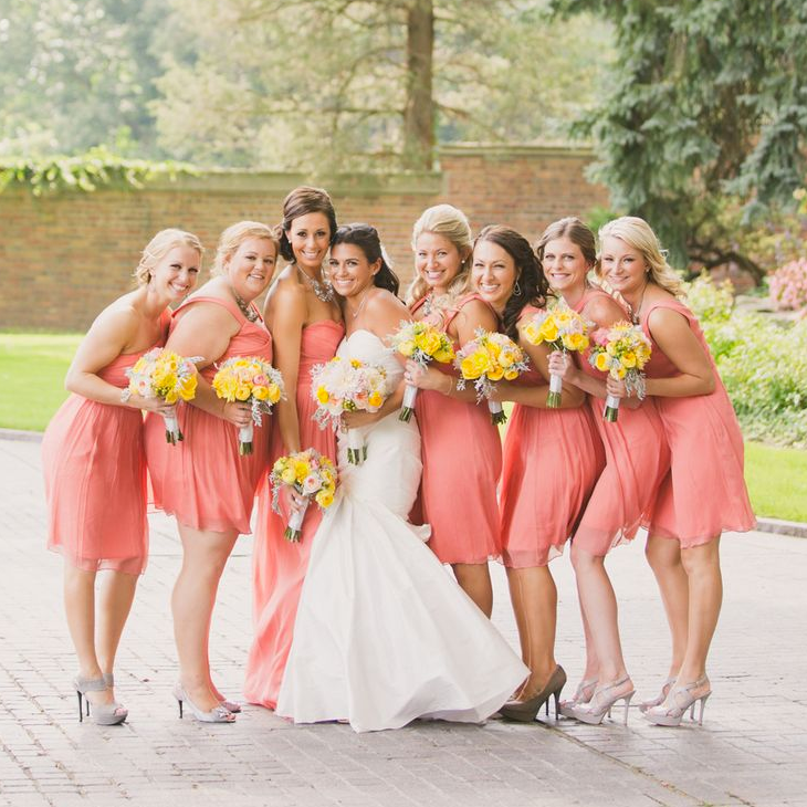 Happy Wedding Colors | Coral and Yellow - www.theperfectpalette.com - Color Ideas for Weddings + Parties