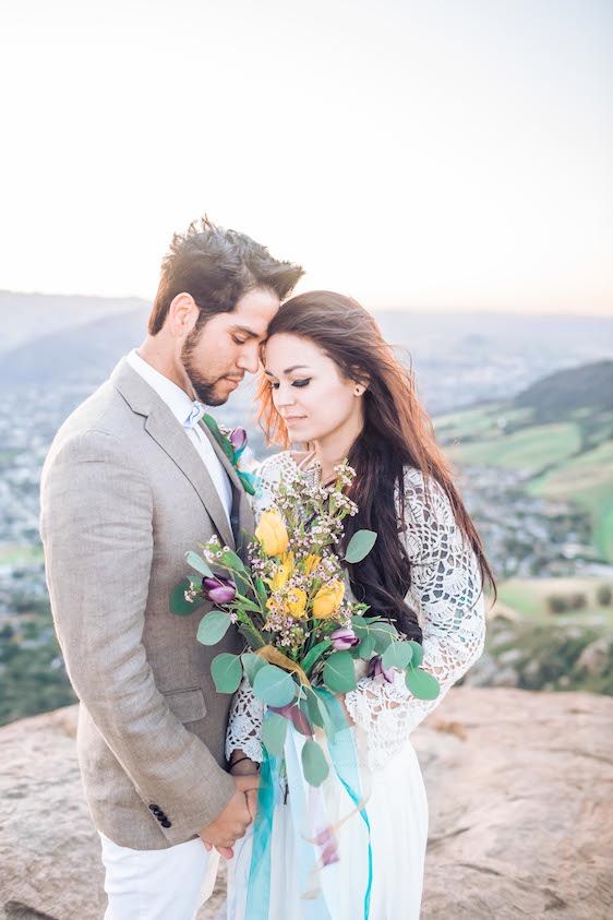 Sunrise Inspired Elopement at Bishop's Peak - www.theperfectpalette.com - Natalie Schutt Photography