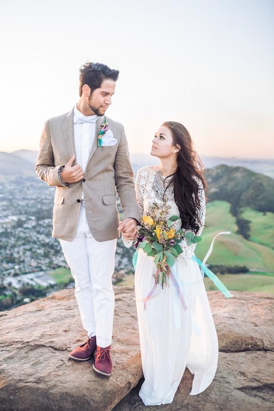 Sunrise Inspired Elopement at Bishop's Peak - www.theperfectpalette.com - Natalie Schutt Photography