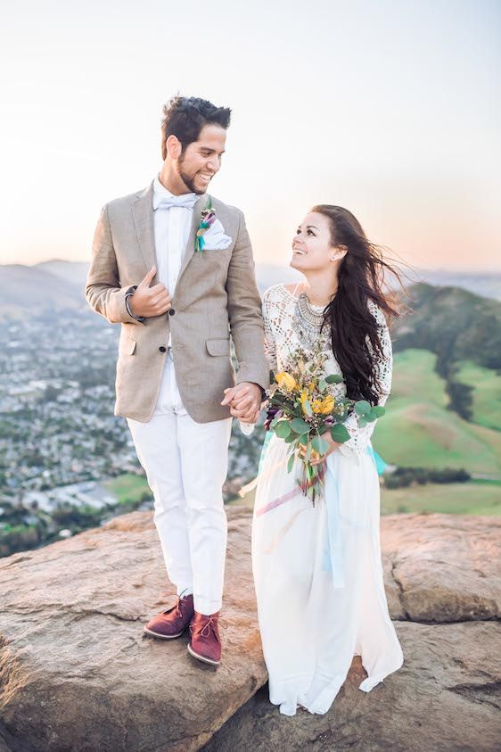 Sunrise Inspired Elopement at Bishop's Peak - www.theperfectpalette.com - Natalie Schutt Photography