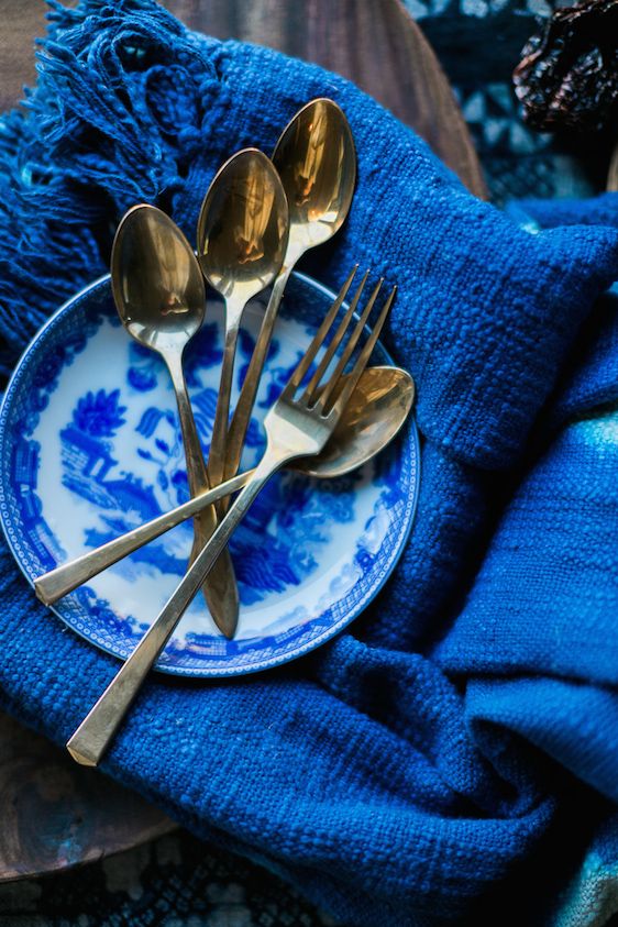 Indigo Styled Shoot with Artistic Details - www.theperfectpalette.com - Cadence Kennedy, Aurora Botanica, L'atelier Vert, Orchard and Broome