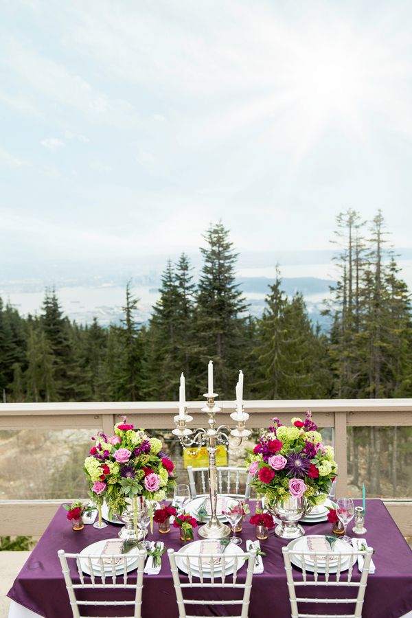 Mountaintop Peacock Palette Wedding Inspiration - www.theperfectpalette.com - Joanna Moss Photography, Umbrella Events, Maple Ridge Florist