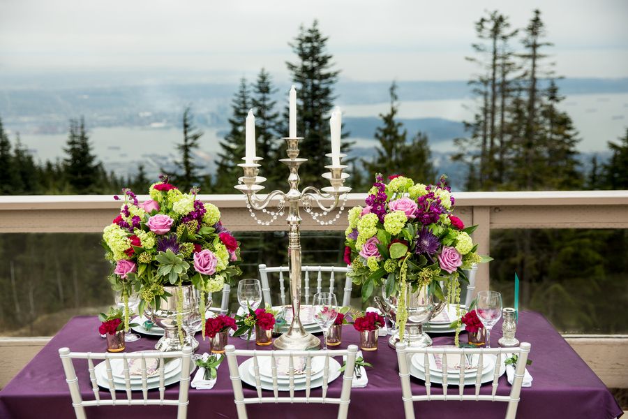 Mountaintop Peacock Palette Wedding Inspiration - www.theperfectpalette.com - Joanna Moss Photography, Umbrella Events, Maple Ridge Florist