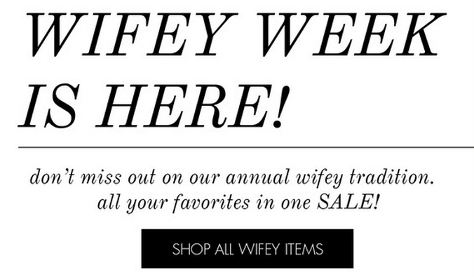 It's Wifey Week! All Wifey Swag on Sale! www.theperfectpalette.com - Tag All Your 'Soon-to-Be-Wifey' Friends!