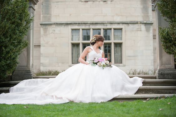 English Manor Styled Wedding in Pennsylvania - www.theperfectpalette.com - Jenni Grace Photography, florals by The Farmer's Daughter, Devoted to You Events, BBG Couture gowns