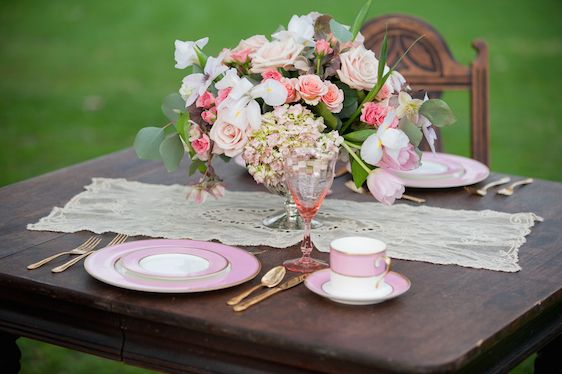 English Manor Styled Wedding in Pennsylvania - www.theperfectpalette.com - Jenni Grace Photography, florals by The Farmer's Daughter, Devoted to You Events, BBG Couture gowns