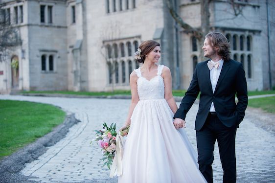 English Manor Styled Wedding in Pennsylvania - www.theperfectpalette.com - Jenni Grace Photography, florals by The Farmer's Daughter, Devoted to You Events, BBG Couture gowns