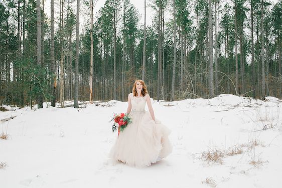  Blush and Red Velvet Snowy Bridals, Kristin Partin Photography