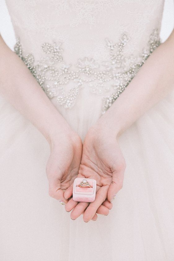 Blush and Red Velvet Snowy Bridals, Kristin Partin Photography