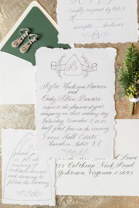  1920s Inspired Green and Gold Wedding Inspiration