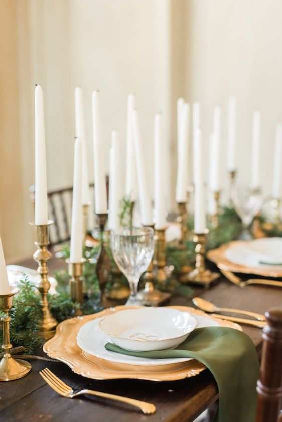  1920s Inspired Green and Gold Wedding Inspiration