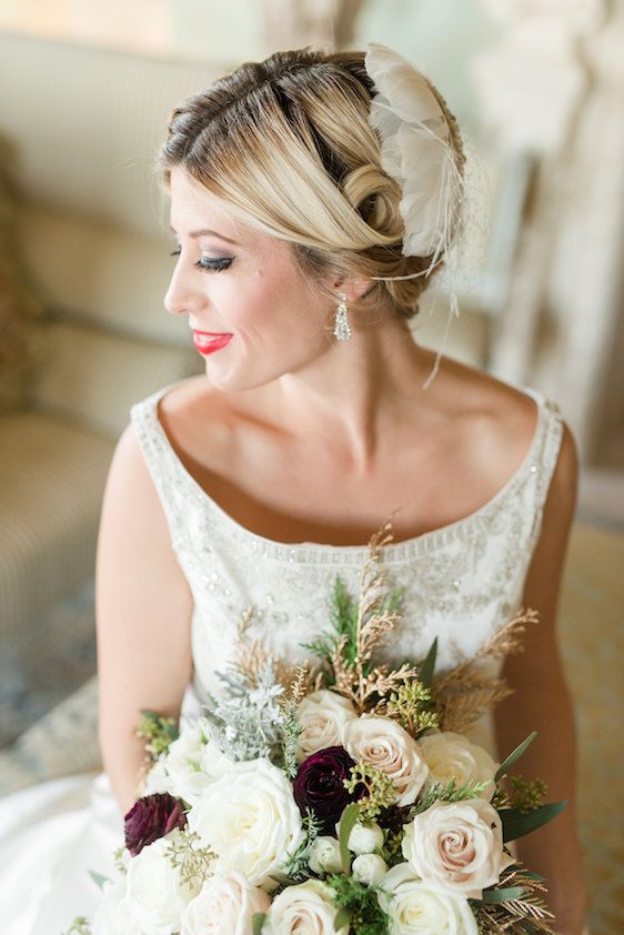  1920s Inspired Green and Gold Wedding Inspiration