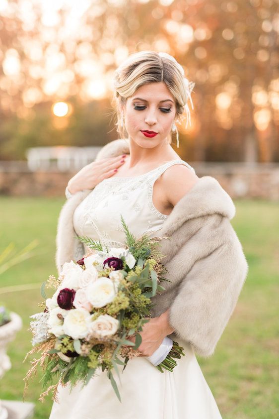  1920s Inspired Green and Gold Wedding Inspiration