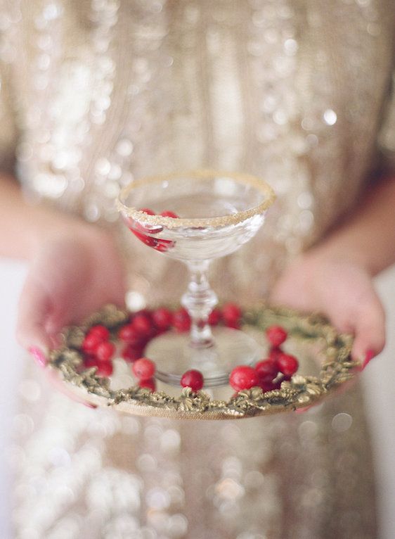 Cranberry Cocktails and Glam Holiday Party Outfits