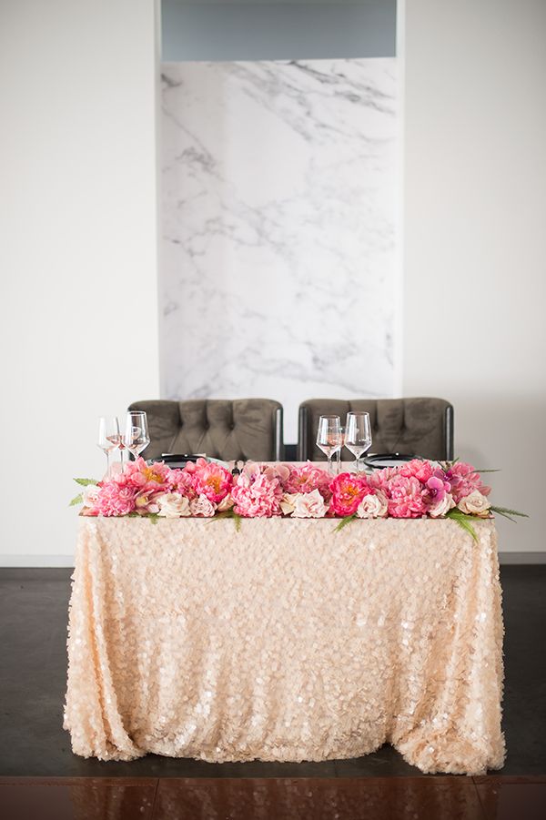 Bright Pink Wedding Inspiration with Delicious Food