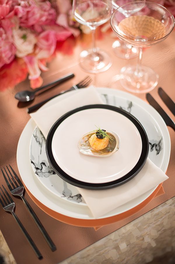 Bright Pink Wedding Inspiration with Delicious Food