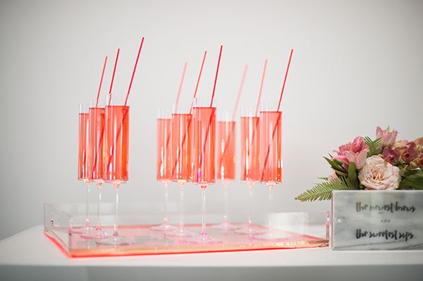 Bright Pink Wedding Inspiration with Delicious Food