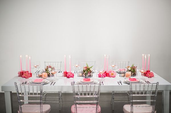 Bright Pink Wedding Inspiration with Delicious Food