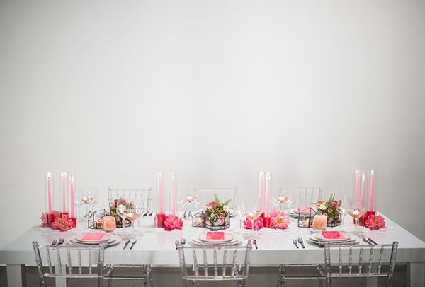 Bright Pink Wedding Inspiration with Delicious Food