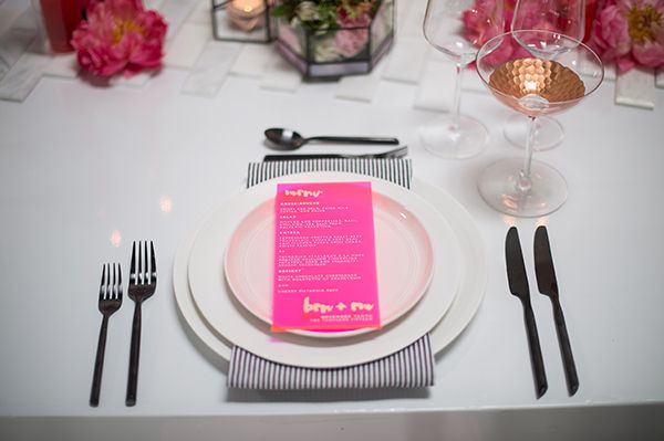 Bright Pink Wedding Inspiration with Delicious Food