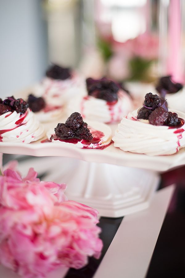 Bright Pink Wedding Inspiration with Delicious Food