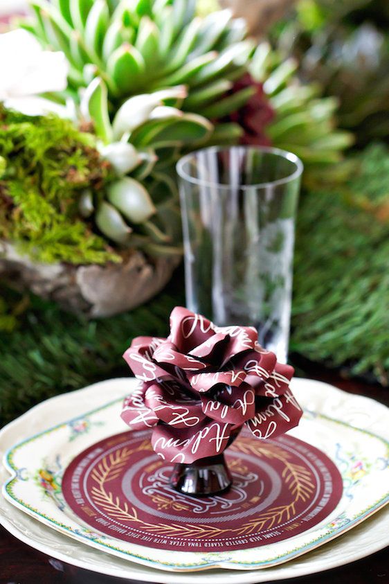  Marsala Tabletop Design with Succulents, Amy Anaiz Photography, Floral Design by Glen Head Flower Shop, Calligraphy by Eliza Gwendalyn