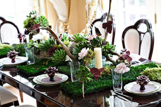  Marsala Tabletop Design with Succulents, Amy Anaiz Photography, Floral Design by Glen Head Flower Shop, Calligraphy by Eliza Gwendalyn