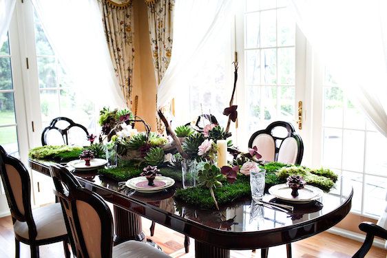  Marsala Tabletop Design with Succulents, Amy Anaiz Photography, Floral Design by Glen Head Flower Shop, Calligraphy by Eliza Gwendalyn