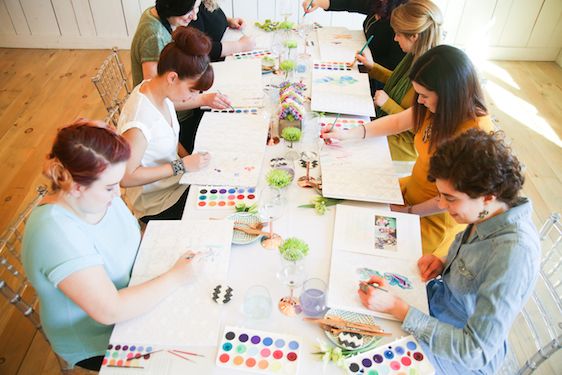 A Colorful Watercolor Inspired Party with Painterly Days, Kristy Rice for the Artful Life, Photography by Seneca, Patchwork Planning