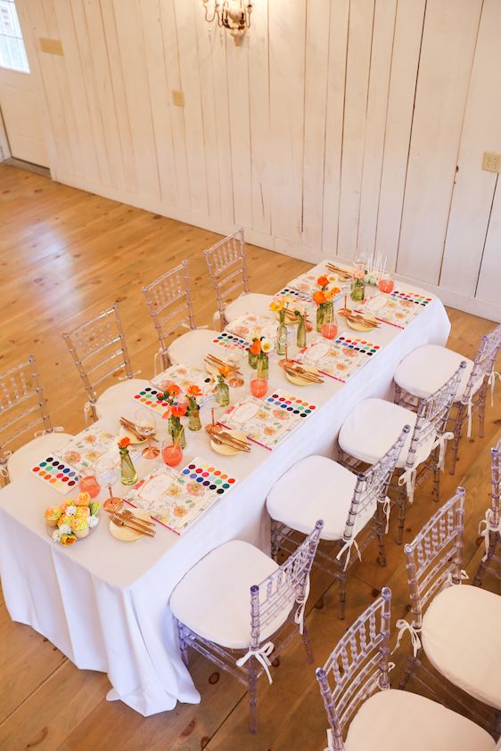 A Colorful Watercolor Inspired Party with Painterly Days, Kristy Rice for the Artful Life, Photography by Seneca, Patchwork Planning