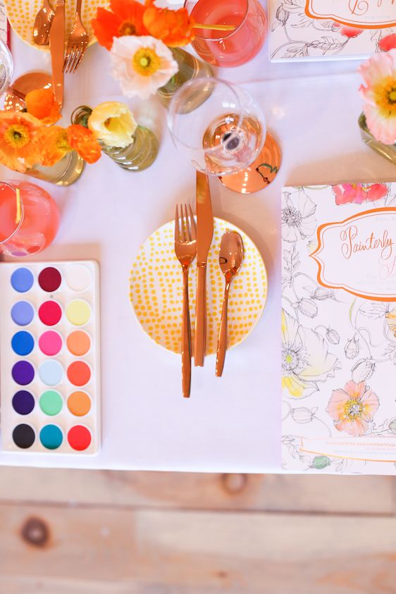 A Colorful Watercolor Inspired Party with Painterly Days, Kristy Rice for the Artful Life, Photography by Seneca, Patchwork Planning
