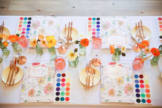 A Colorful Watercolor Inspired Party with Painterly Days, Kristy Rice for the Artful Life, Photography by Seneca, Patchwork Planning
