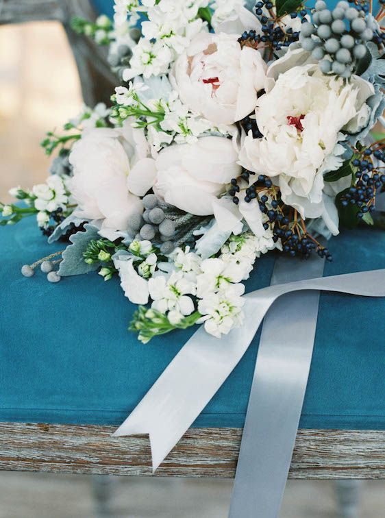  Icy Winter Blues: A Styled Bridal Session, Brianne Photography, He Loves Me Flowers