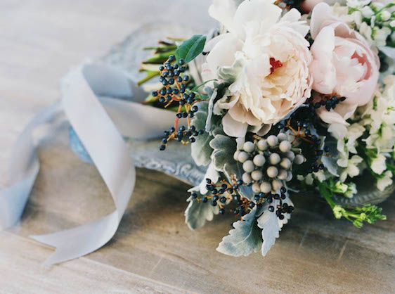  Icy Winter Blues: A Styled Bridal Session, Brianne Photography, He Loves Me Flowers