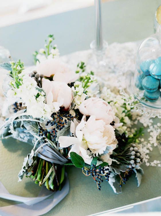  Icy Winter Blues: A Styled Bridal Session, Brianne Photography, He Loves Me Flowers