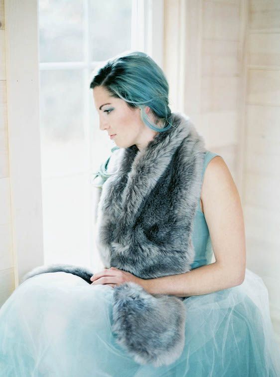  Icy Winter Blues: A Styled Bridal Session, Brianne Photography, He Loves Me Flowers