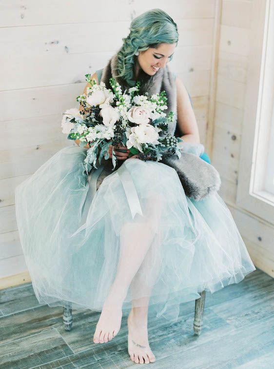  Icy Winter Blues: A Styled Bridal Session, Brianne Photography, He Loves Me Flowers