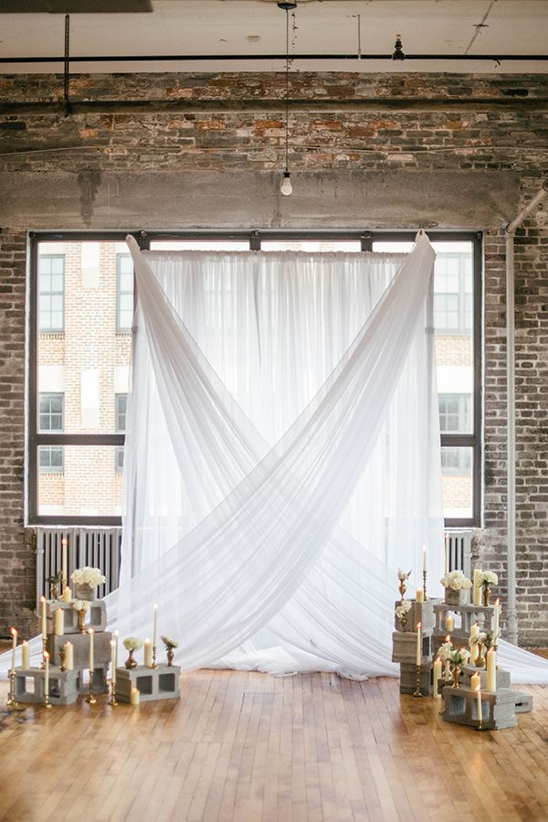 Industrial Wedding Inspiration with a Big Dash of Glam