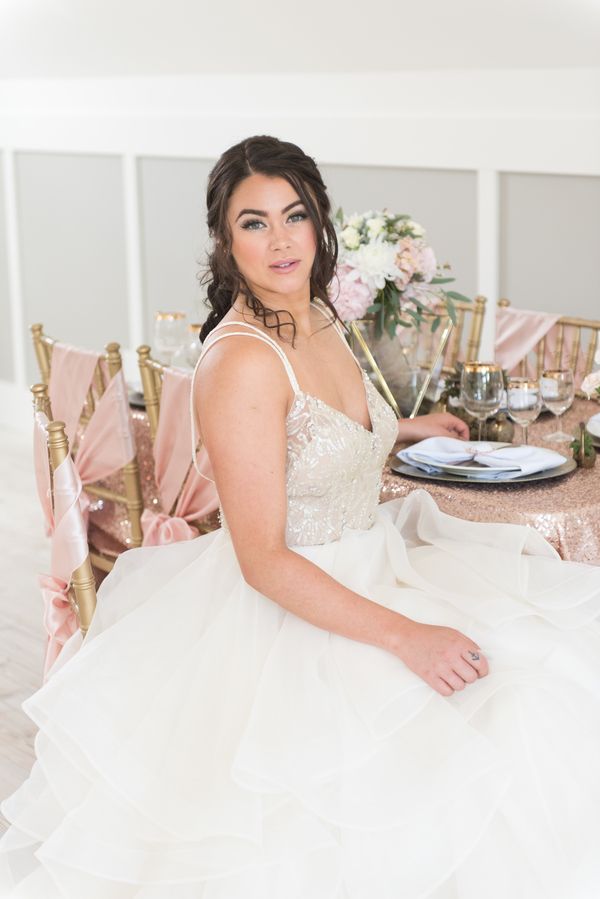 Blush Wedding Inspiration Meets Gold and Glittery Details