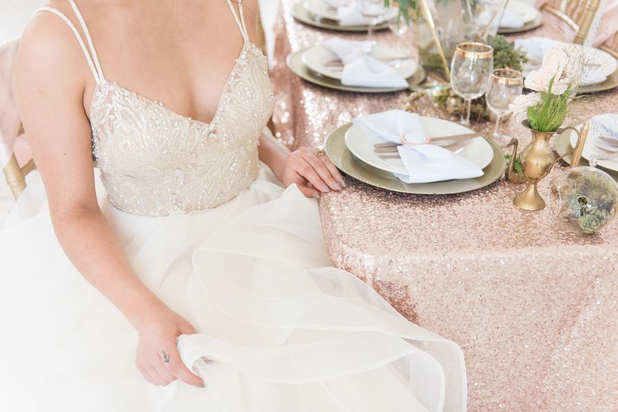 Blush Wedding Inspiration Meets Gold and Glittery Details