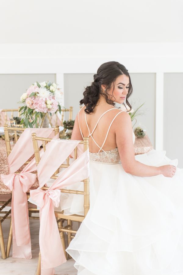  Blush Wedding Inspiration Meets Gold and Glittery Details