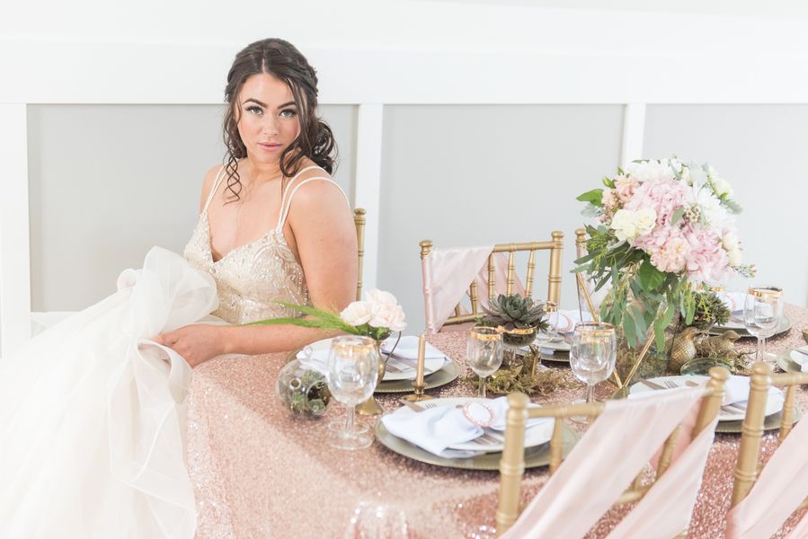 Blush Wedding Inspiration Meets Gold and Glittery Details