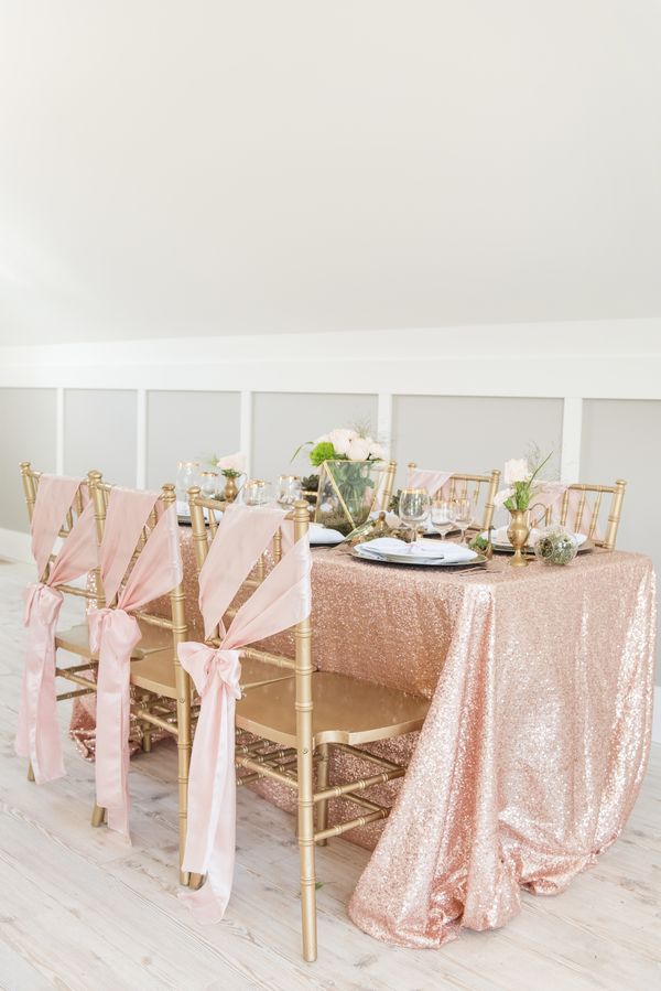 Blush Wedding Inspiration Meets Gold and Glittery Details