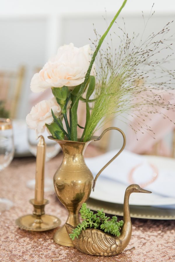 Blush Wedding Inspiration Meets Gold and Glittery Details