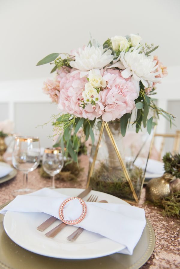 Blush Wedding Inspiration Meets Gold and Glittery Details