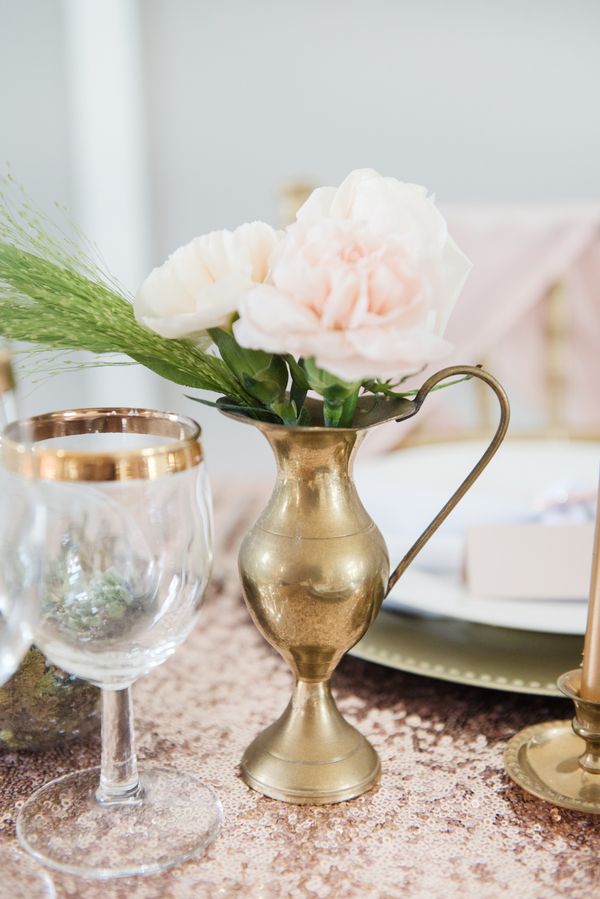 Blush Wedding Inspiration Meets Gold and Glittery Details