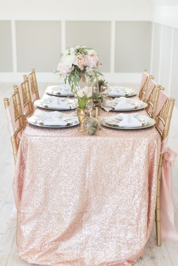 Blush Wedding Inspiration Meets Gold and Glittery Details